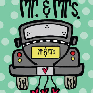 Mr & Mrs 18X12 Flag