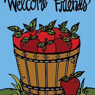 Welcome friends apple18X12 Flag