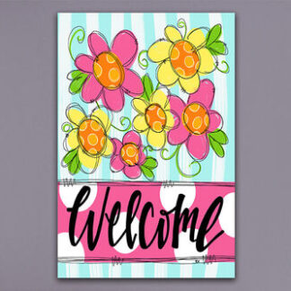 Welcome Flower Flag