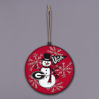 GA SNOWMAN METAL ORN