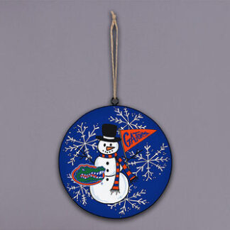 FL SNOWMAN METAL ORN