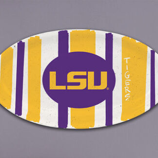 LSU 12" OVAL STRIPED