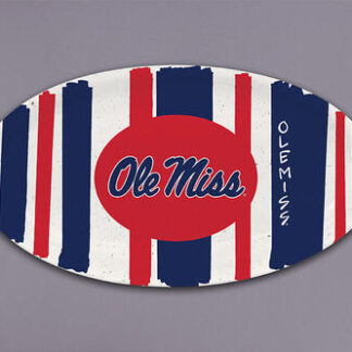 OLE MISS 12" OVAL STRIPED