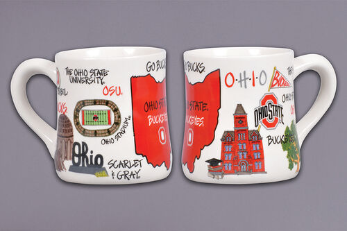 Ohio State ATI 16 oz. Speckled Ceramic Coffee Mug