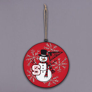 NC ST SNOWMAN METAL ORN