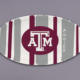 TX A&M 12" OVAL STRIPED