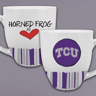 TCU Heart Striped Mug