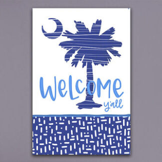 Palm Welcome Yall Flag