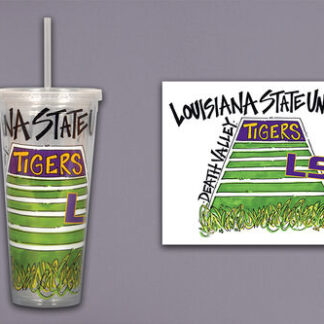 LSU 22 OZ TUMBLER WITH STRAW