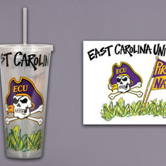 ECU 22 OZ TUMBLER WITH STRAW