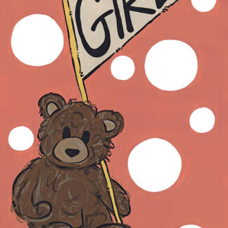 Girl Bear 18X12 Flag