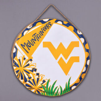 WVU Burlap Hanger