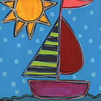 Boat/Sun 18X12 Flag