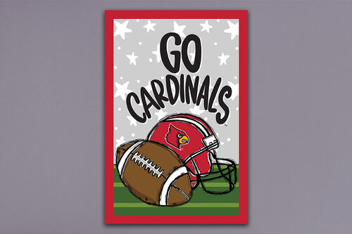 Louisville Cardinals Football Flag