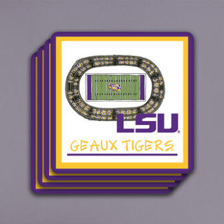 LSU 4pc Coaster Set