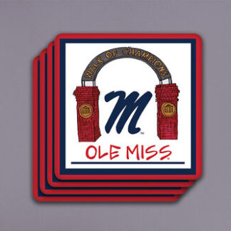 OLE MISS 4pc Coaster Set