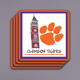 CLEMSON 4pc Coaster Set