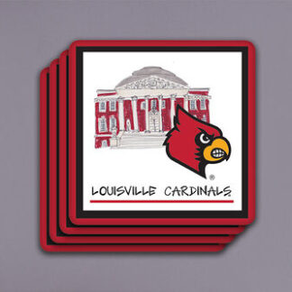 U OF L 4pc Coaster Set