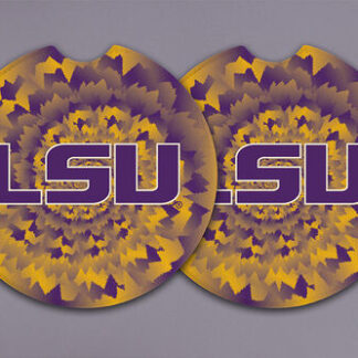 LSU Tie Dye Car Coaster