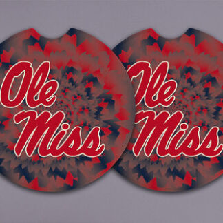 OLE MISS Tie Dye Car Coaster