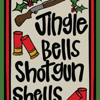 JINGLE BELLS SHOTGUN 18X12 Flag