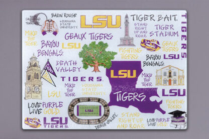 LSU Tempered Glass Board