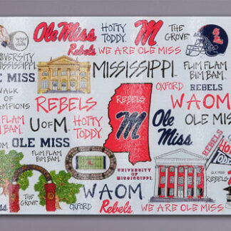 OLE MISS Tempered Glass Board