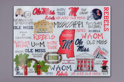 OLE MISS Tempered Glass Board