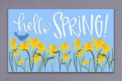 Hello Spring Door Mat