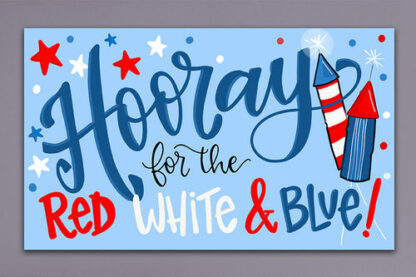 Hooray Red White Door Mat