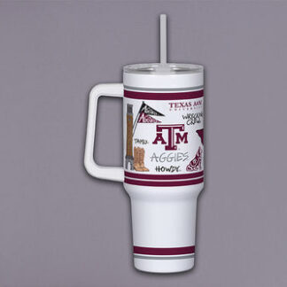 TX AM 40oz Tumbler w/ Handle