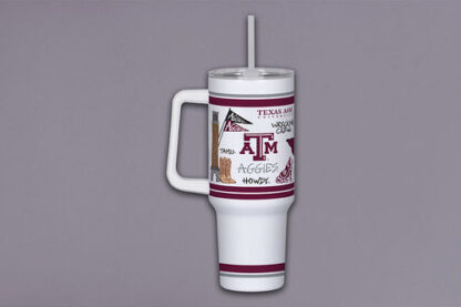 TX AM 40oz Tumbler w/ Handle