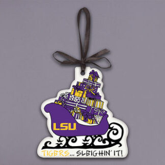 LSU Sleighin It Orn