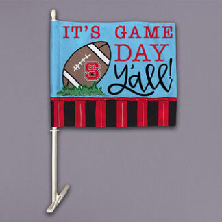 NC ST Yall Car Flag